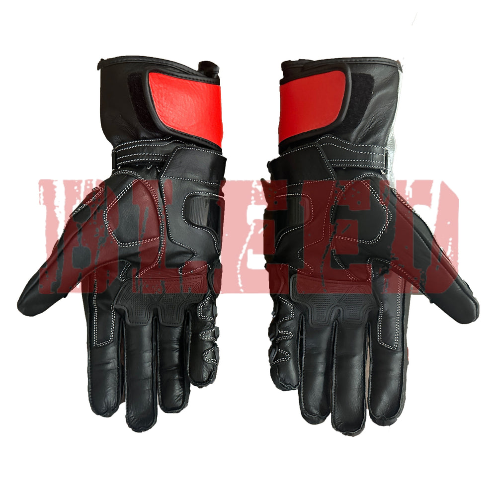 Aprilia RSV4 motorbike leather racing gloves palm view