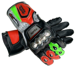 Aprilia RS4 MotoGP leather racing gloves palm view