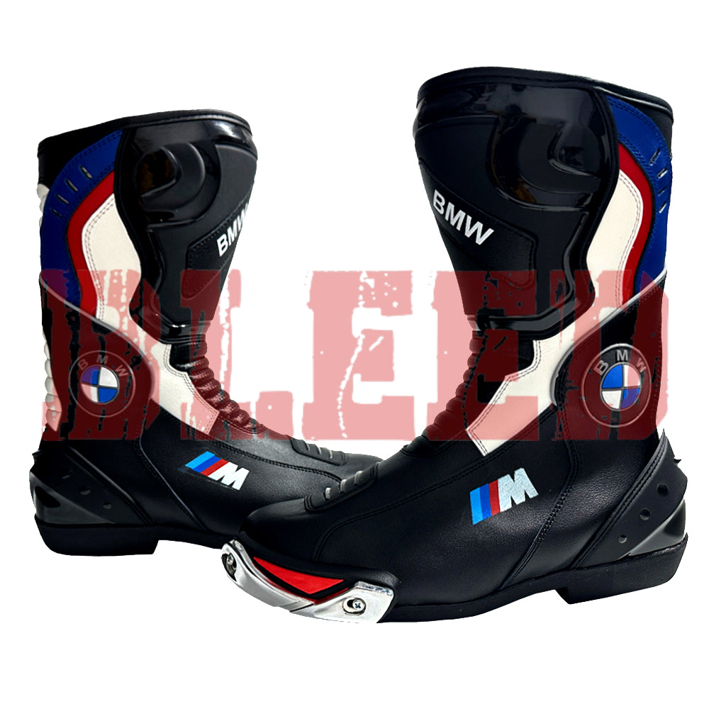 BMW Motorrad motorcycle leather racing boots side view