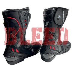 BMW Motorrad men motorbike leather racing boots detail view
