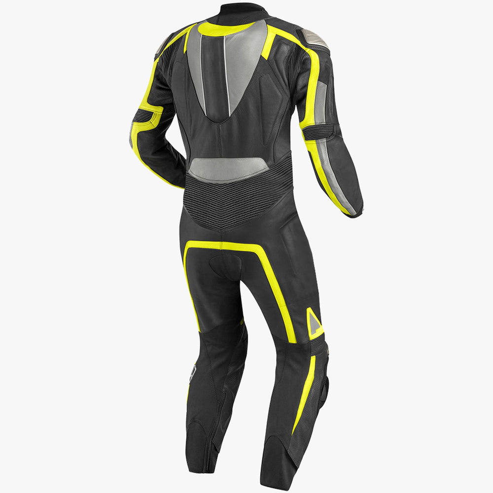 custom racing suit black neon ergonomic panel design