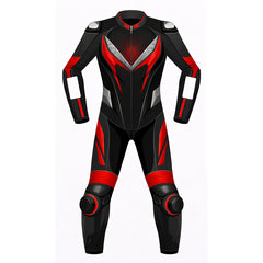 Personalized motorbike leather suit custom fit track day racing apparel back view