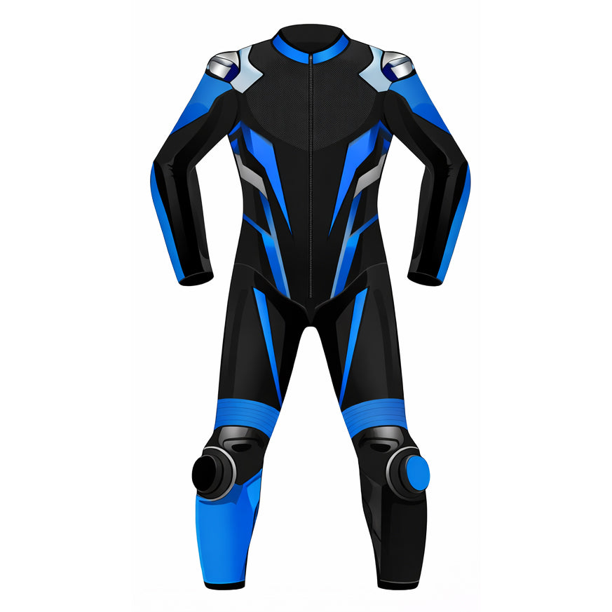 Custom motorcycle racing suit made to measure back view