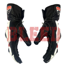 Ducati Corse C6 leather motorcycle racing gloves pro wrist view