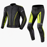 Neon Crest 2 Piece Motorcycle Leather Suit