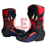 Honda Repsol motorbike leather riding boots side view