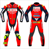 Joan Mir Honda Castrol 2025 MotoGP leather racing suit front view