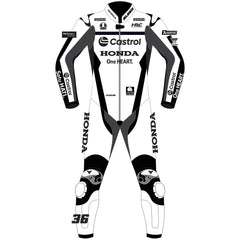 Joan Mir Honda Castrol Winter Test 2025 MotoGP leather racing suit back view
