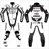 Joan Mir Honda Castrol Winter Test 2025 MotoGP leather racing suit front view