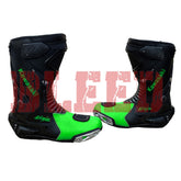 Kawasaki Ninja ZX-10R motorbike leather riding boots side view