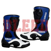 Yamaha motorbike leather riding biker boots side view