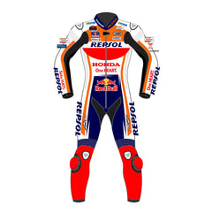 Alex Marquez Honda Repsol 2021 MotoGP leather racing suit back view