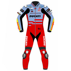Alex Marquez Ducati Gresini 2023 MotoGP leather racing suit back view
