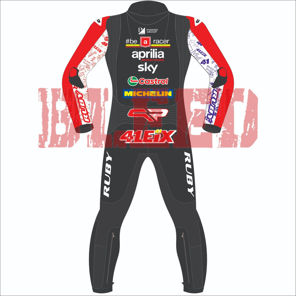 Aleix Espargaro Aprilia British GP 2024 MotoGP Leather Racing Suit