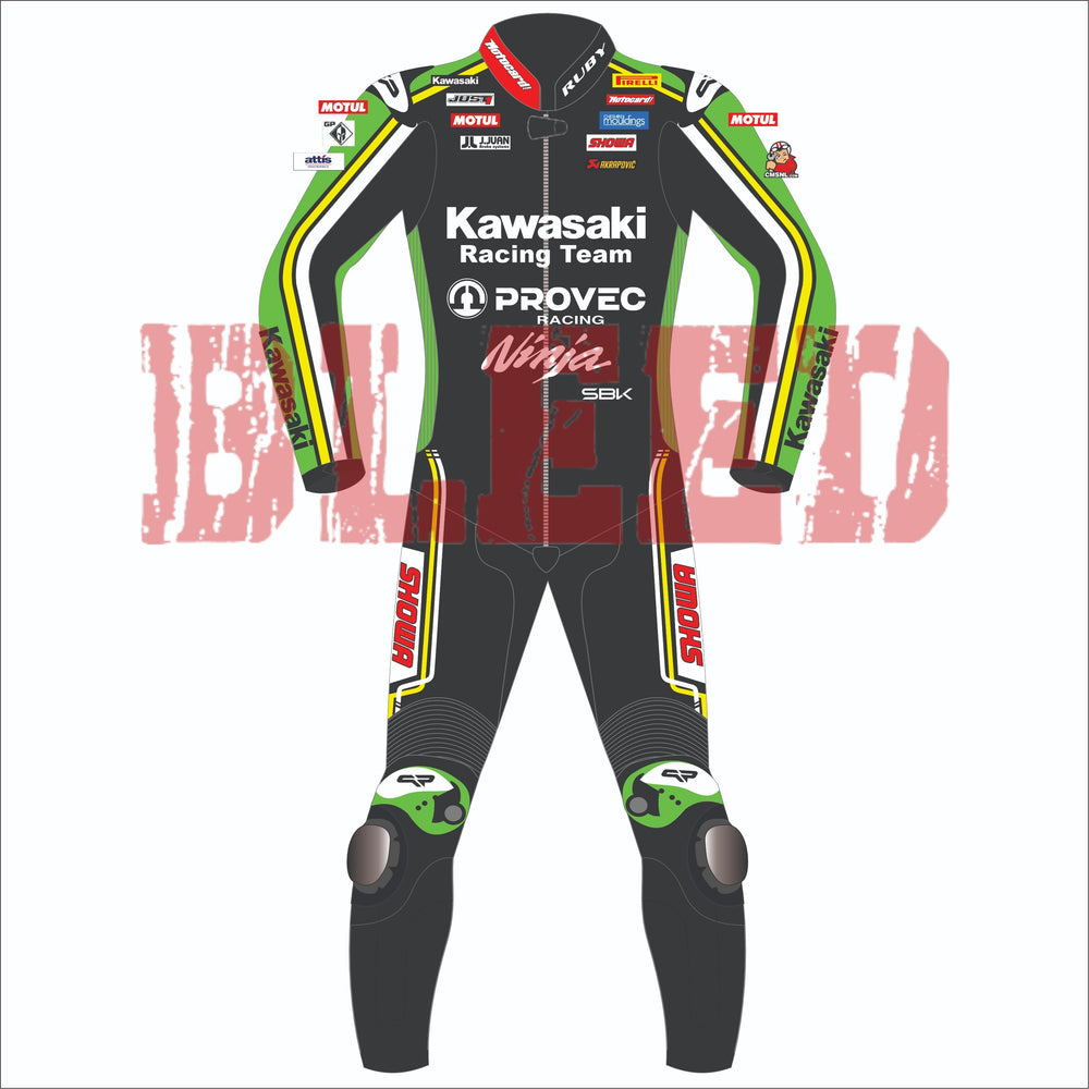 Alex Lowes Kawasaki Ninja 2024 WSBK Leather Racing Suit | Bleed