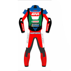 Alex Marquez Honda LCR 2021 MotoGP leather racing suit detail view