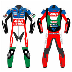 Alex Marquez Honda LCR 2021 MotoGP leather racing suit front view