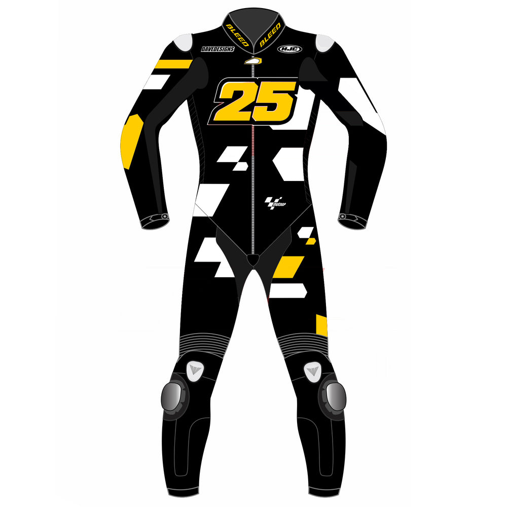 Raul Fernandez Aprilia Trackhouse 2023 winter test MotoGP leather racing suit back view