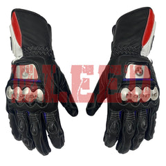 BMW Motorrad men motorcycle leather racing gloves front view