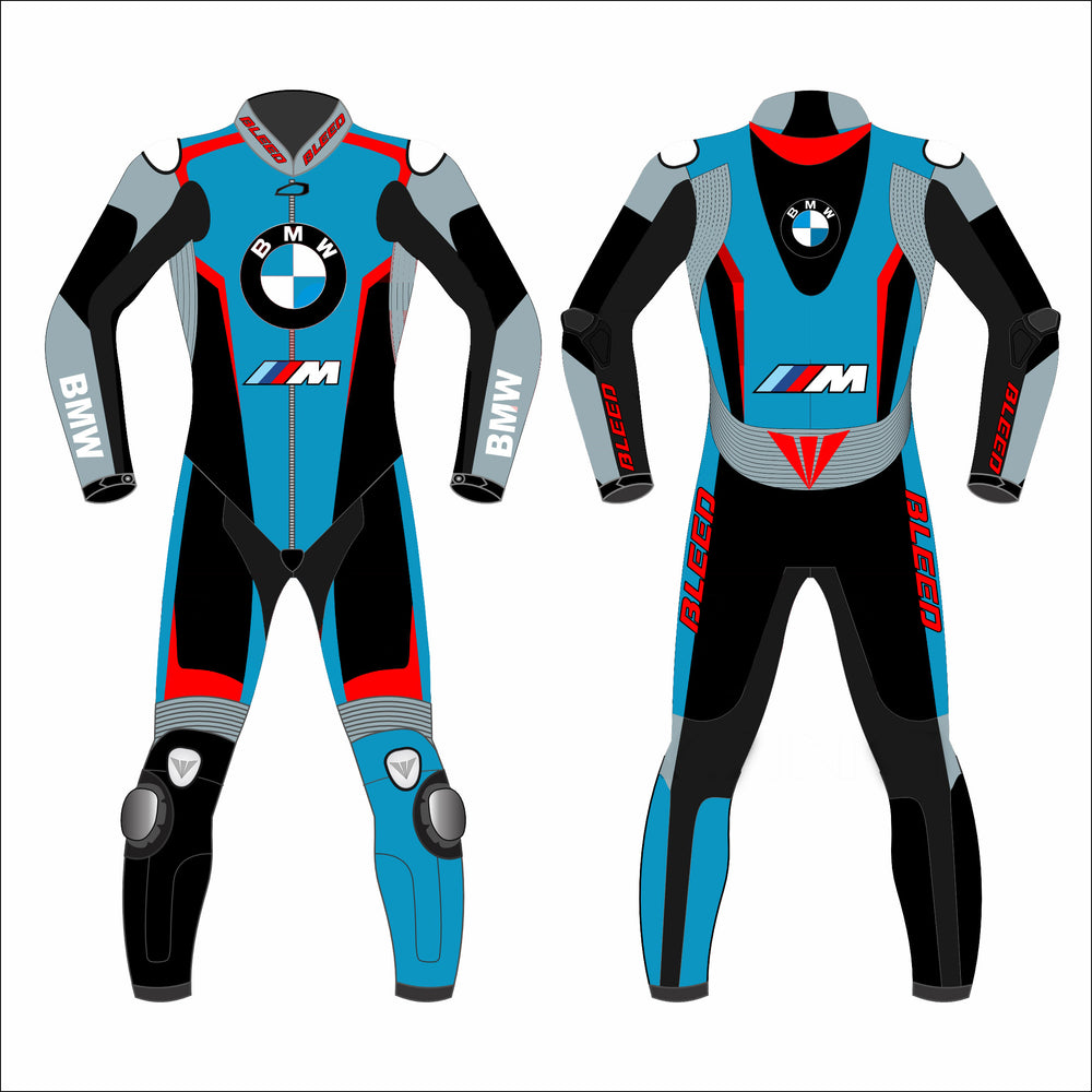 BMW Pro Race Superbike 2023 WSBK leather racing suit front view