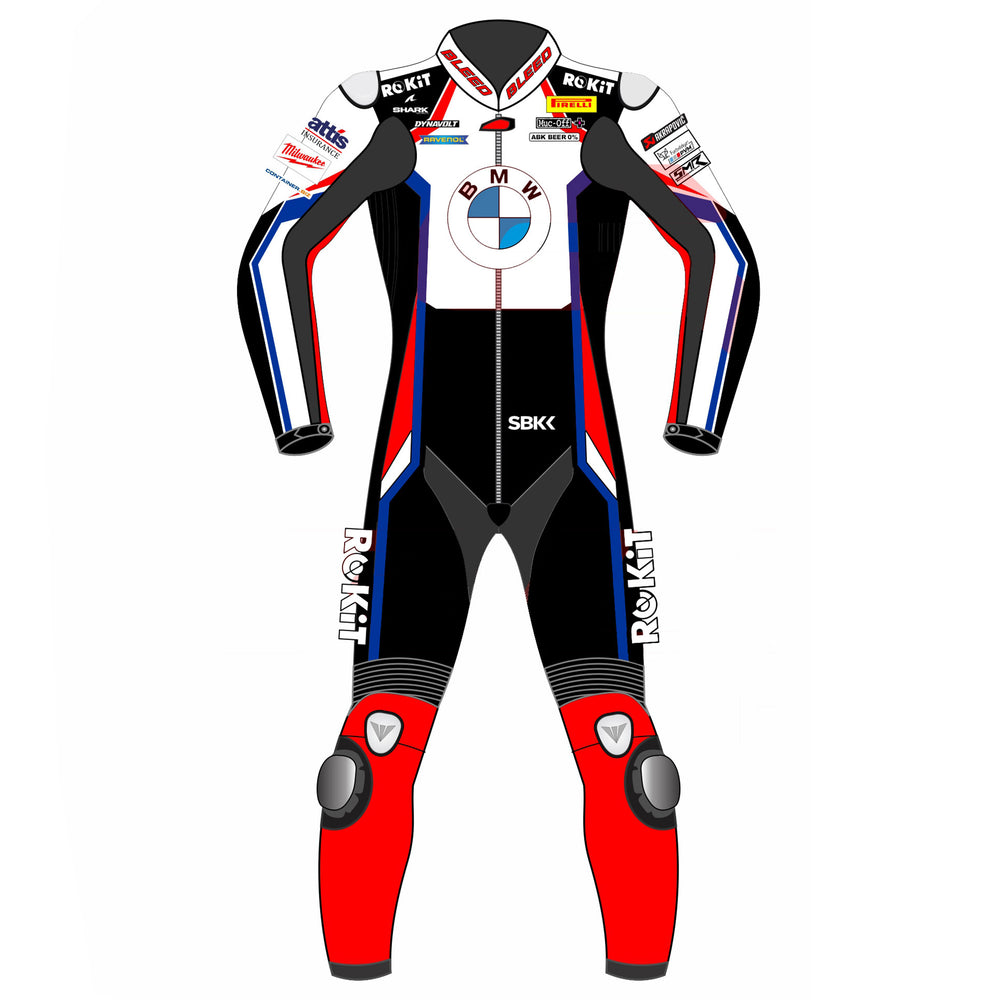 Scott Redding BMW Motorrad 2023 WSBK leather racing suit back view