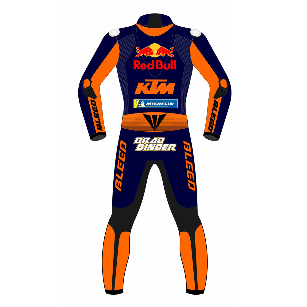Brad Binder Red Bull KTM 2021 MotoGP leather racing suit detail view
