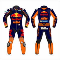 Brad Binder Red Bull KTM 2021 MotoGP leather racing suit front view