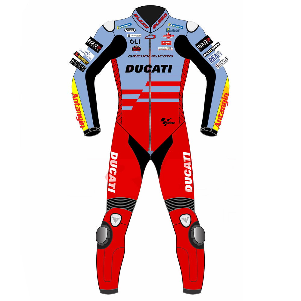 Fabio Di Giannantonio Ducati Gresini 2023 MotoGP leather racing suit back view
