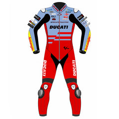 Fabio Di Giannantonio Ducati Gresini 2023 MotoGP leather racing suit back view