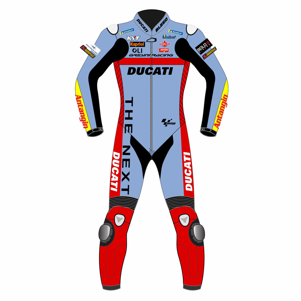 Enea Bastianini Ducati Gresini 2022 MotoGP leather racing suit back view