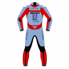 Enea Bastianini Ducati Gresini 2022 MotoGP leather racing suit detail view