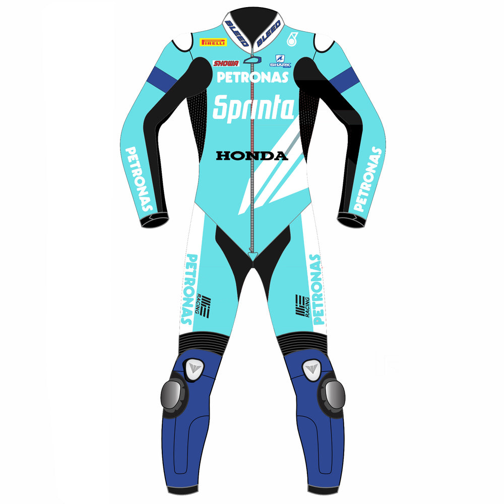 Eric Granado Honda SBK 2023 leather racing suit back view