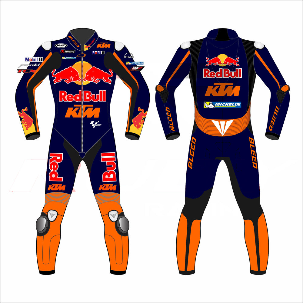 Brad Binder Red Bull KTM 2023 MotoGP leather racing suit front view