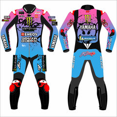Fabio Quartararo Yamaha French GP 2024 MotoGP leather racing suit front view
