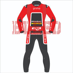 Franco Morbidelli Ducati Pramac British GP 2024 MotoGP leather racing suit detail view