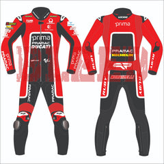 Franco Morbidelli Ducati Pramac British GP 2024 MotoGP leather racing suit front view
