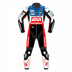 Marc Marquez Honda Givi 2022 MotoGP leather racing suit back view