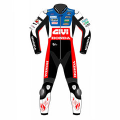 Marc Marquez Honda Givi 2022 MotoGP leather racing suit detail view
