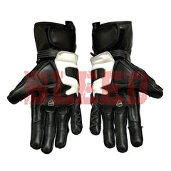Ducati Corse C6 leather motorbike racing gloves palm view