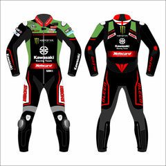 Jonathan Rea Kawasaki Ninja 2021 WSBK leather racing suit front view