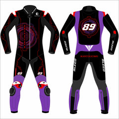 Jorge Martin Aprilia Barcelona Winter Test 2025 MotoGP leather racing suit front view