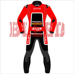 Jorge Martin Ducati Pramac British GP 2024 MotoGP leather racing suit detail view