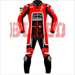 Jorge Martin Ducati Pramac British GP 2024 MotoGP leather racing suit back view