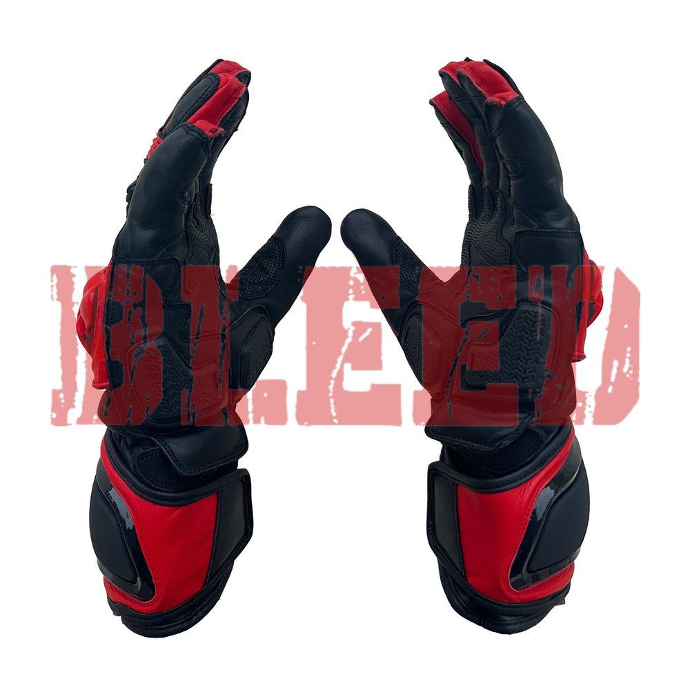 Jorge Martin Ducati Pramac 2024 MotoGP leather racing gloves palm view