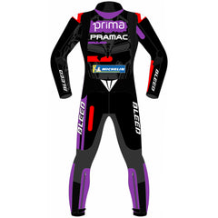 Jorge Martin Aprilia Racing 2025 MotoGP leather racing suit detail view