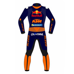 Miguel Oliveira Red Bull KTM 2021 MotoGP leather racing suit detail view