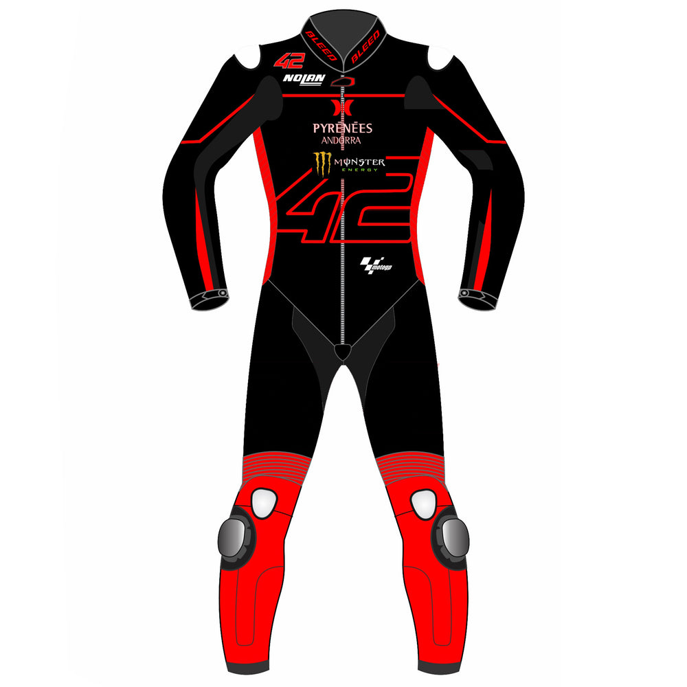 Alex Rins Honda LCR Winter Test 2023 MotoGP leather racing suit back view