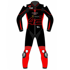 Alex Rins Honda LCR Winter Test 2023 MotoGP leather racing suit back view