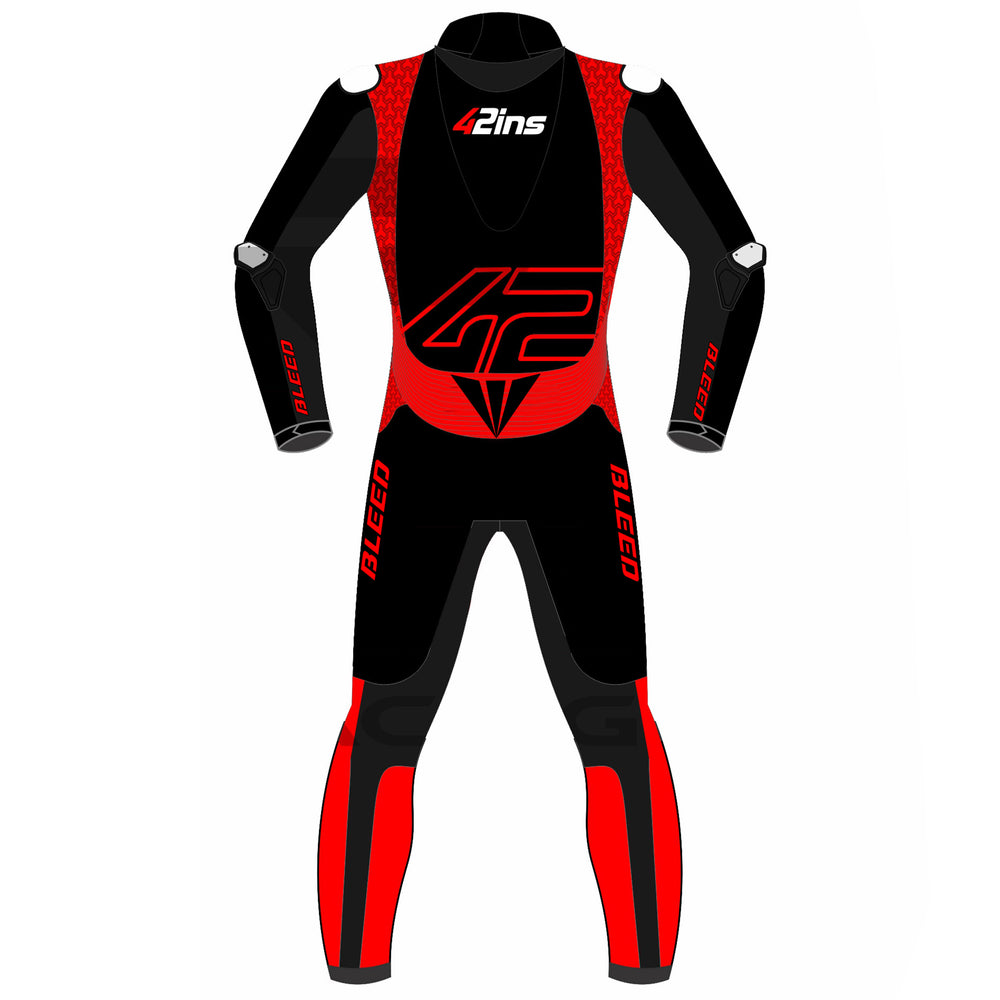 Alex Rins Honda LCR Winter Test 2023 MotoGP leather racing suit detail view