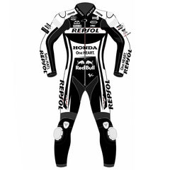 Marc Marquez Honda Winter Test 2023 MotoGP leather racing suit back view